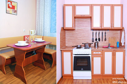 Кухонный гарнитур и обеденная зона на кухне